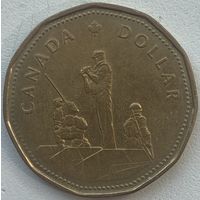 Канада 1 доллар 1995 г. Памятник миротворческим силам