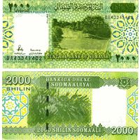 Сомали 2000 франков образца 2010 года UNC pw39 серия ВА