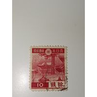 Япония 1938 год Ворота Ёмэй (Yomei Gate) храмового комплекса Тосё-гу в Никко.