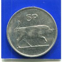 Ирландия 5 пенсов 1990 , большие