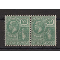 1922 Виргинские острова ** Георг V, сцепка 2 марки (SG 86), Британские колонии