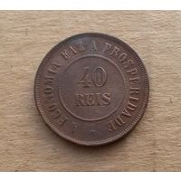 Бразилия, 40 реалов 1909 г.