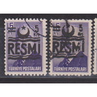 Известные люди личности Официальные марки Турция 1955 год лот 7 с НАДПЕЧАТКОЙ можно раздельно