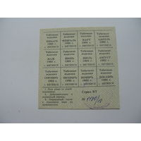 1993 г. Талоны на табачные изделия г. Витебск  (состояние отличное )