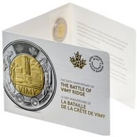 Канада 2 доллара, 2017 100 лет битве при Вими UNC ( запайка)