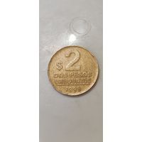 Уругвай 2 песо 1998