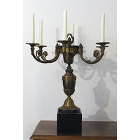 КАНДЕЛЯБР БРОНЗА МРАМОР 19 век