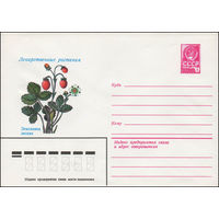 Художественный маркированный конверт СССР N 13911 (12.11.1979)  Лекарственные растения  Земляника лесная