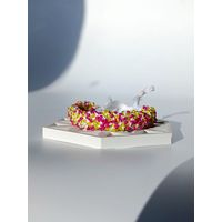 Широкий вязаный браслет из бисера