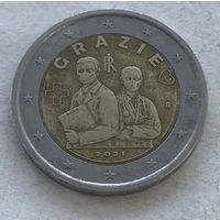 Италия 2 евро 2021 - Медицинские профессии (Спасибо)