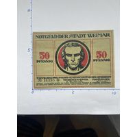 Нодгельд 50 пфеннигов Веймар. Веймарская республика - 0202