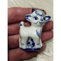 Фарфоровый козлик,гжель,с рубля
