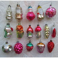 Елочные игрушки, стекло, СССР. Цена за лот