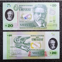 20 песо Уругвай 2020 г. UNC (полимер)
