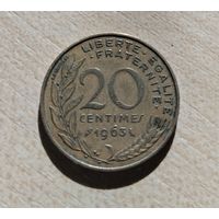 Франция. 20 сантимов 1963