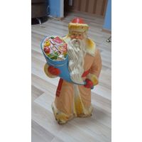 РЕДКИЙ Дед Мороз с рогом изобилия.ПАПЬЕ-МАШЕ. Высота 48 см