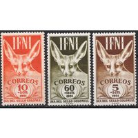 Испанская Ифни 1951. Фауна. 3 марки 105-07