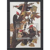 Центрально-Африканская Республика 1985** Фауна Птицы Дятлы Блок