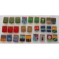 Гербы городов СССР. Геральдика. Цена указывается за один значок. #-I-02/2