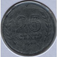 Нидерланды 25 центов 1942 г. В холдере
