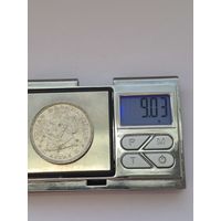 5 лит 1936 года. Литва, Первая Республика (1925 - 1938). Серебро 750. Монета не чищена. Sm45452.