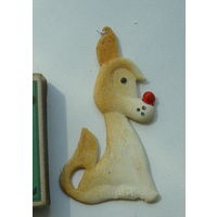 Ёлочная игрушка. Собачка. СССР.