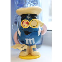 Редкий диспенсер M&Ms Candy -Blue Capitain голубой орешек 90-е гг