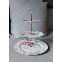 Фруктовница трехуровневая фарфор Разборная