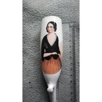 Антикварная чаша трубки (штуммель). Фарфор, роспись. Германия/Австрия, XIX век. Аналог в Музее трубок (Амстердам)