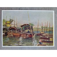 1959. Герасимов А. Джонки у набережной в Кантоне