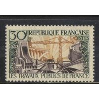 Франция 1957 Общественные работы Строительство #1142**