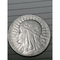 10 злотых 1933г.Ядвига