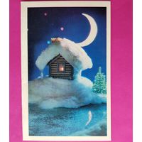 С новым годом! Чистая. Двойная. 1973 года. Чиликина. 2614.