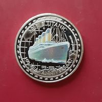 Памятная монета. Тувалу. 2012 год. "100 лет гибели Титаника" Unusual.