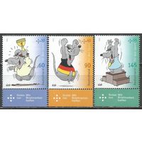 Германия. Комиксы. Спортивные благотворительные марки. 2014г. Mi#3075-77. Серия.