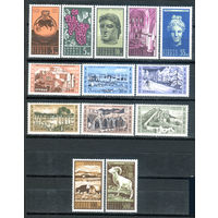 Кипр - 1962г. - местные мотивы, ландшафты, архитектура - 13 марок - полная серия, MNH, номинал 25 с маленькой точкой-повреждением клея [Mi 202-214]. #4-B6-Z-1-4