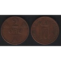 Норвегия km371 2 эре 1951 год (_9