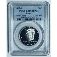 50 центов 2005-s Кеннеди серебро США pr69dcam PCGS