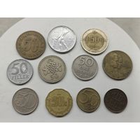 Лот иностранных монет. Полтосы. С 1 рубля!