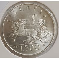 500 лир. 1979 г.835пр., ( Символы государства Сан-Марино ). Сан-Марино.