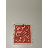 Марка Швеция 1961 год почтовая марка Швеции номиналом 5 эре.