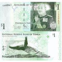 Тонга 1 паанга образца 2009 года UNC p37(2) серия С