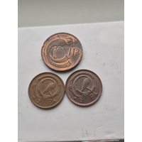 Сборный лот 1/2 пенни 1971 и 1982 годов и пенни 1976 года Ирландия. Сборный лот состоит из 3-х монет. Монеты не чищены. 795