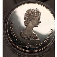 5 дол 1973 (великолепное серебро), Канада "Карта Канады", небольшой тираж!