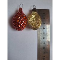 Елочные мини игрушки- льдинки из Ленинградского набора Малютка