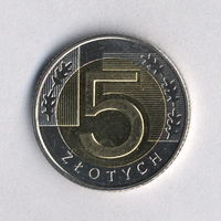 Польша, 5 злотых 2010 г.