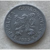 Чехословакия 1 геллер 1953 - самый мелкий номинал периода, первый год чекана!