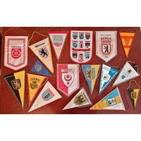 17 вымпелов городов и футбольных клубов ГДР 1985 г. по 49 р.