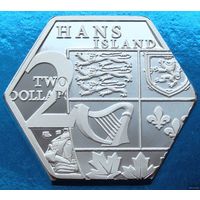 Ханс. 2 доллара - 11 крон 2022 год BV#208  Unusual  Материал: медно-никелевый сплав + посеребрение  Тираж: 120 шт