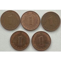 Германия 1 пфенниг 1972 г. J. Цена за 1 шт.